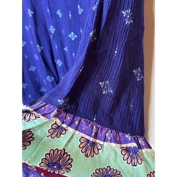 Mudd boho front tie button up 3/4 bell sleeve hippie Womens juniors sz 14/16 - Picture 5 of 5